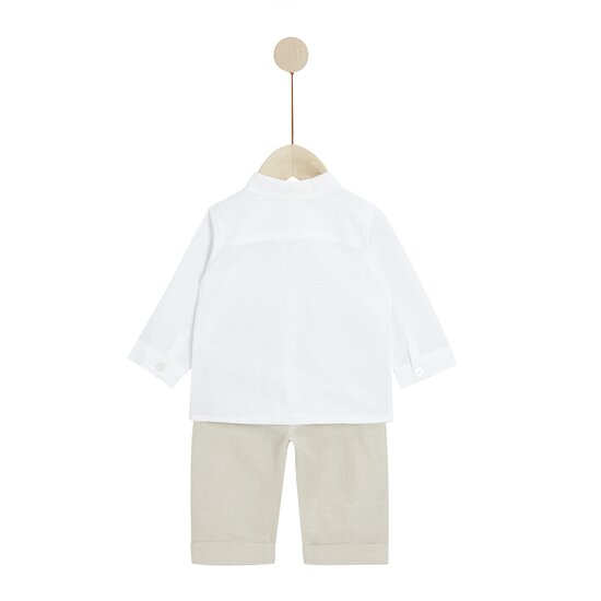 Cérémonie Ensemble chemise pantalon   Beige        de               P'tit bisou