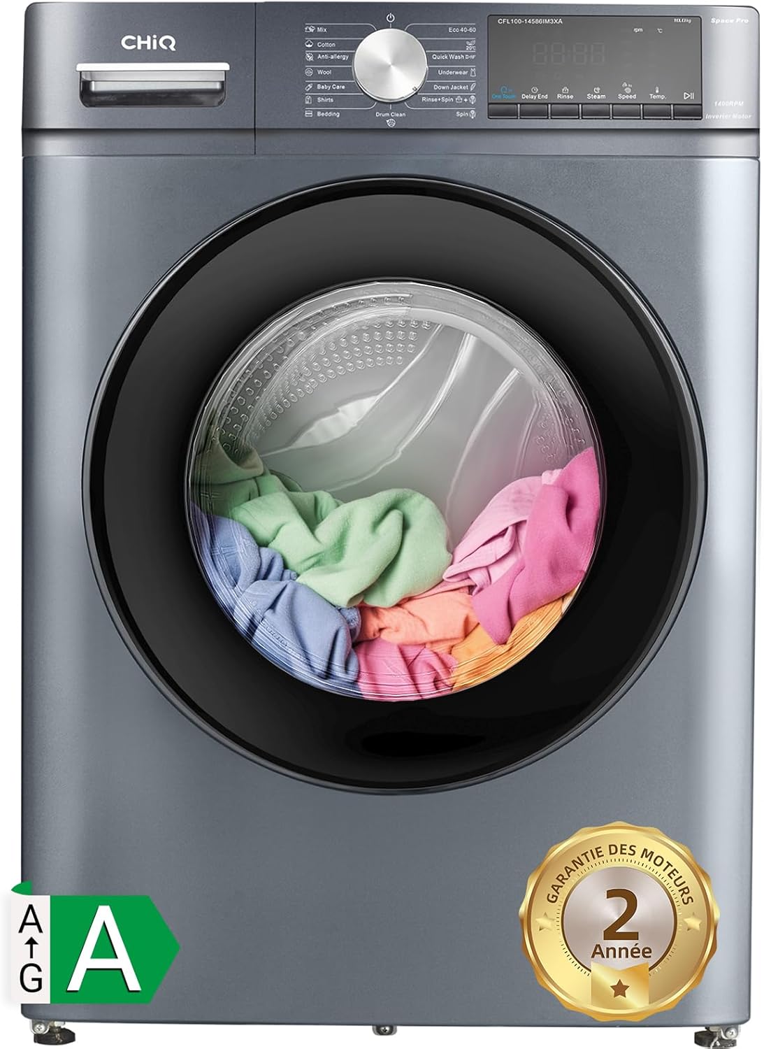 Machine à laver CHiQ CFL80-14586IM3XWA, blanc