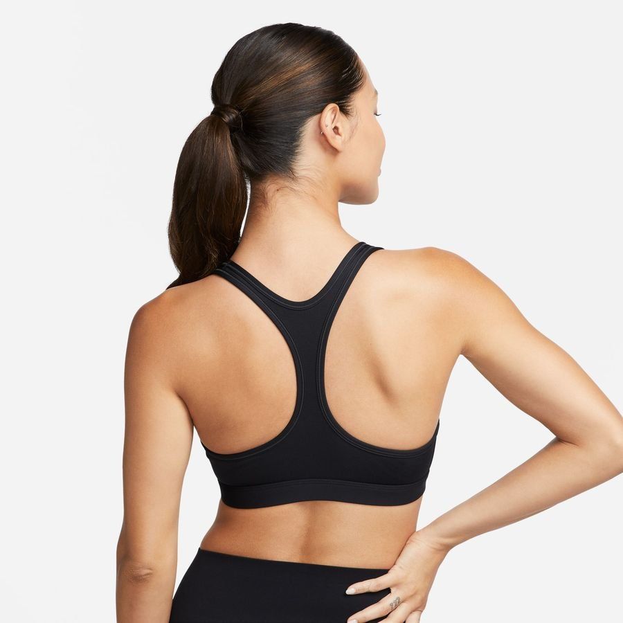 Nike Brassière Swoosh Light Support - Noir/Blanc Femme