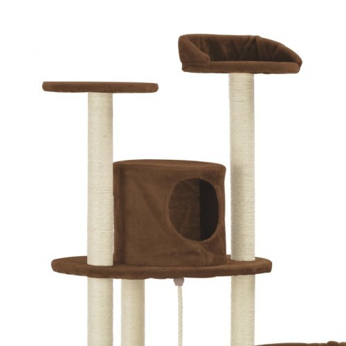arranhador de sisal marrom para gatos