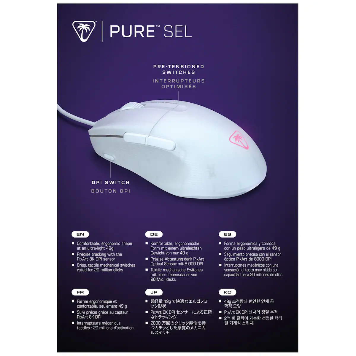 Turtle Beach Pure SEL gamingmus (hvit)