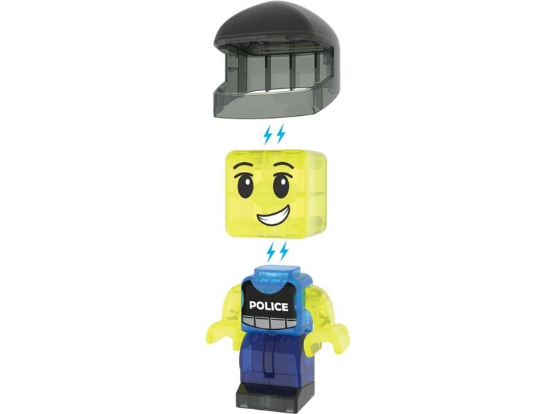 Magna-Tiles Police Patrol 20 Teile Einsatz- und Bau-Set mit 20 magnetischen Teilen