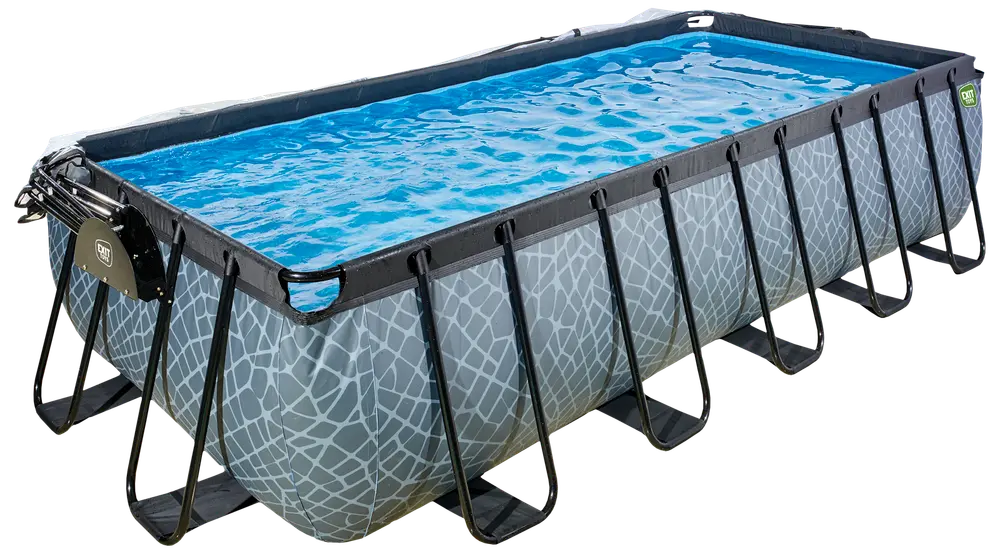 EXIT TOYS Pool 540x250x122cm med pumpe og skærm - Grå