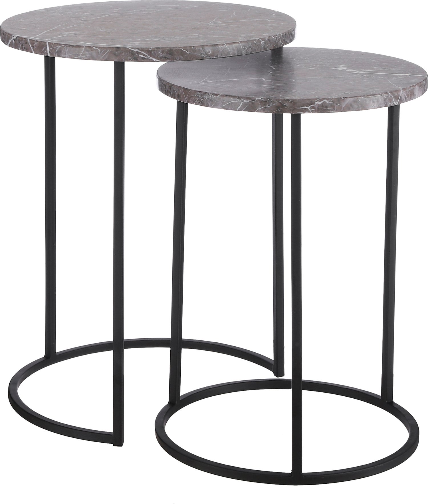 Mica Decorations bijzettafel Feroza grijs D 41 H 54,5 cm