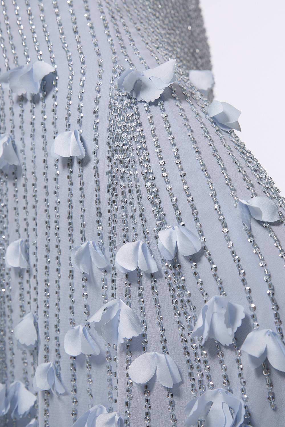 KarenMillen Robe maxi tissée à appliques de cristal et rosette à fines bretelles