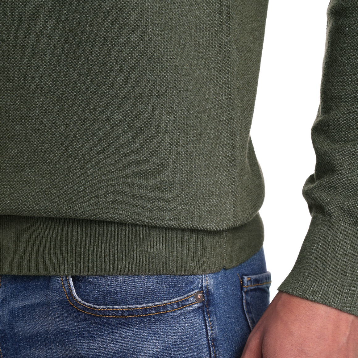 VanVaan Herren Feinstrickpullover unifarben dunkelgrün
