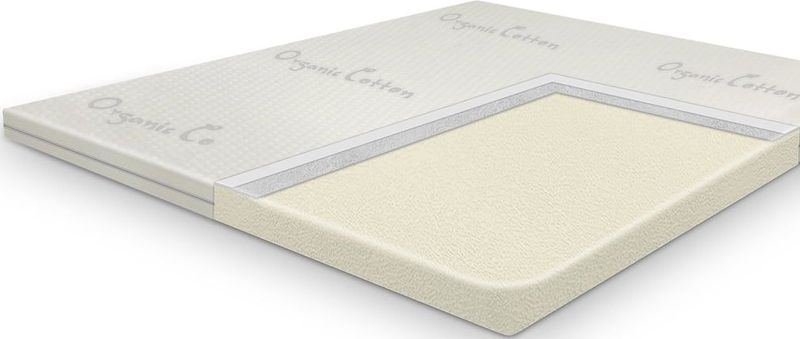 Topper Organic Cotton traagschuim 160x200 dikte 7 cm