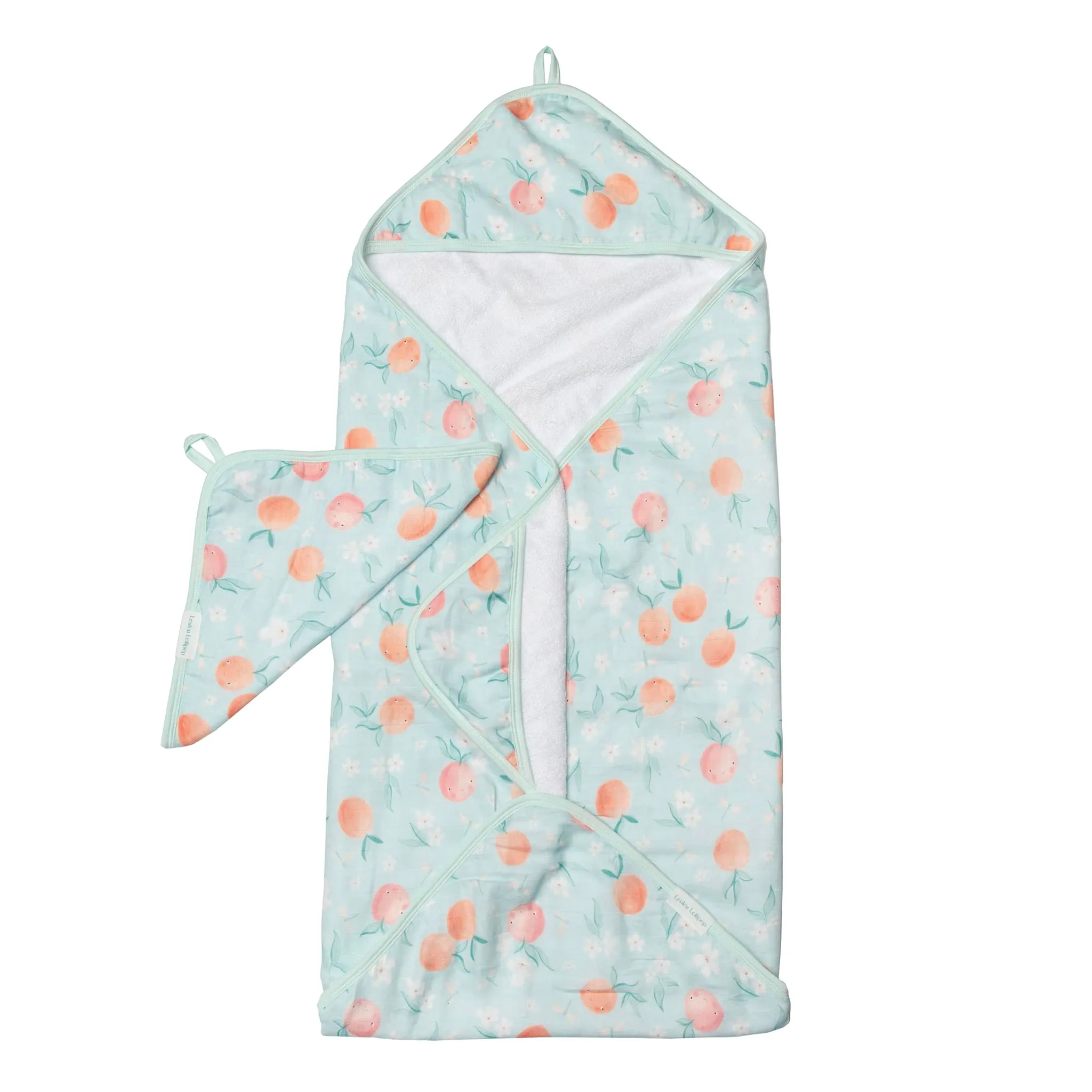 Loulou Lollipop Ensemble Serviette à Capuchon - Pêches