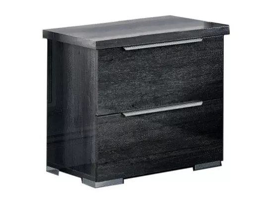 Chambre complète 160x200 Gris foncé brillant - ALEX