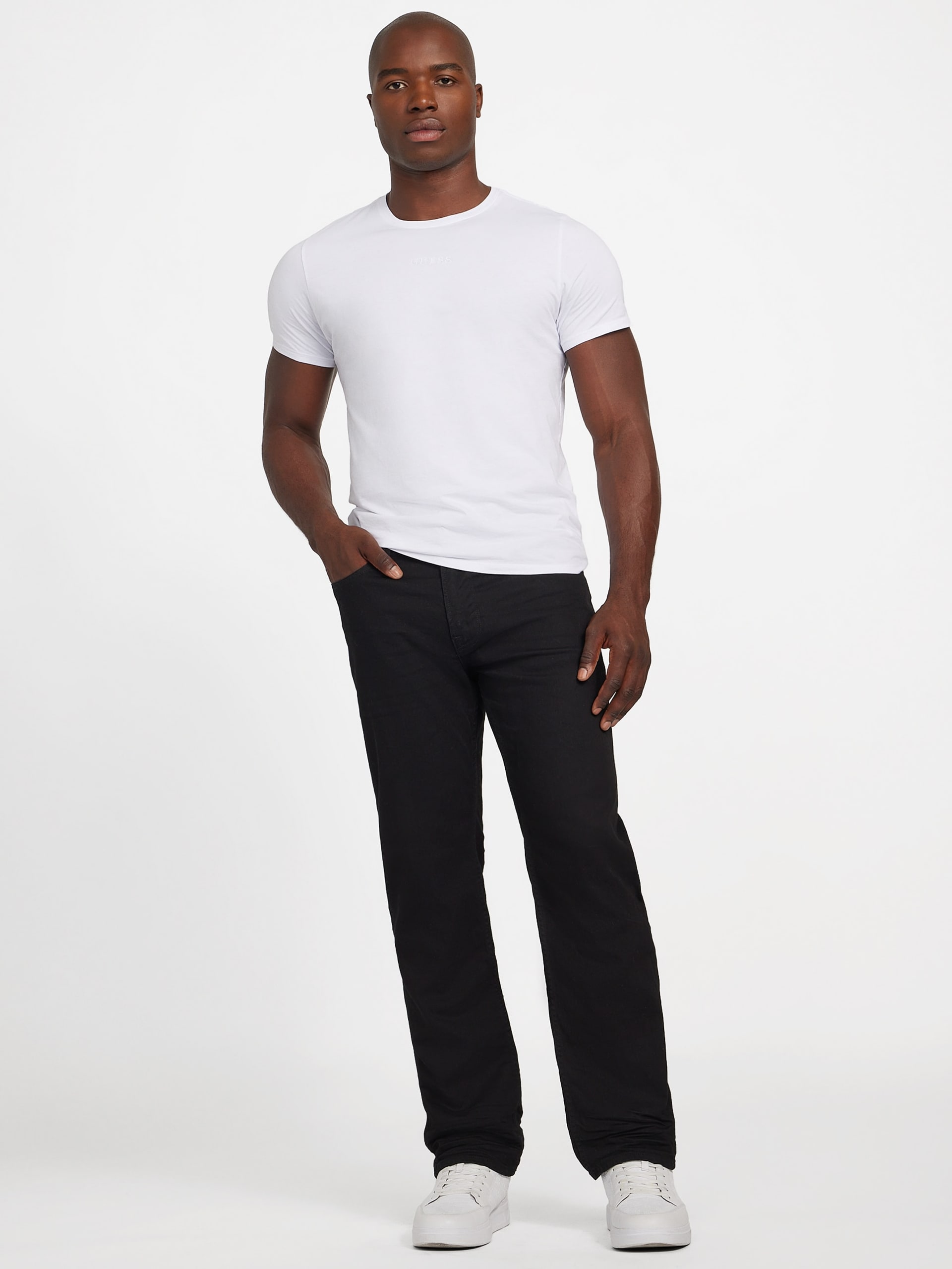 Calça jeans reta Eco Mason de corte regular