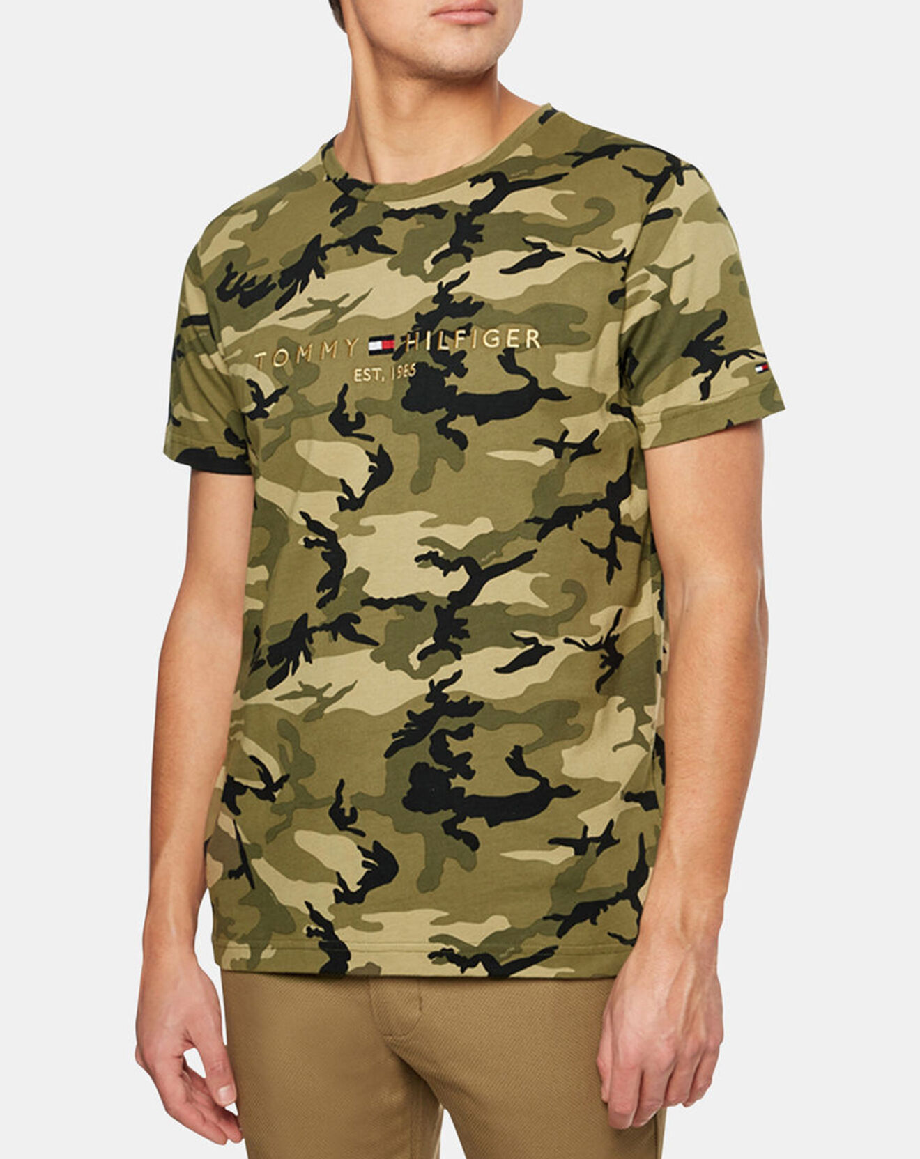 Tommy Hilfiger T-Shirt Tommy Logo camouflage kaki