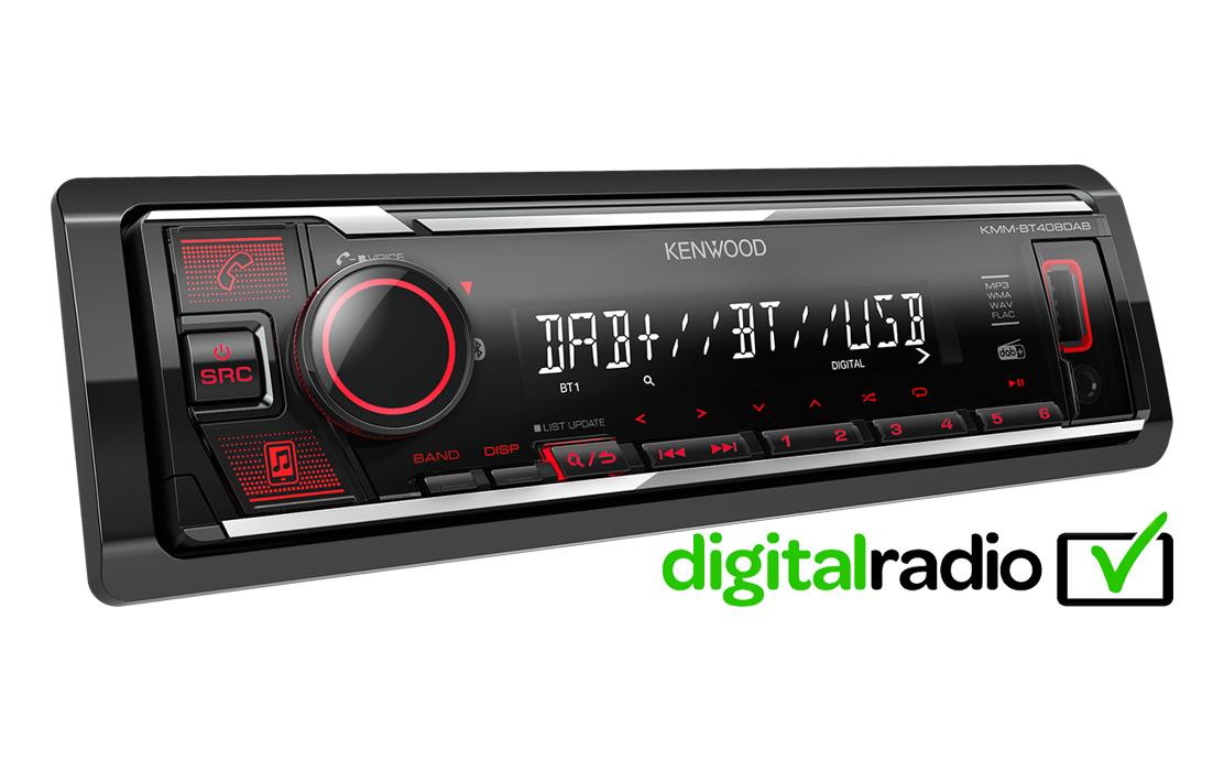 Autoradio KMM-BT408DAB, 1 DIN<br>Digital Media Receiver mit Bluetooth & Digitalradio DAB+
