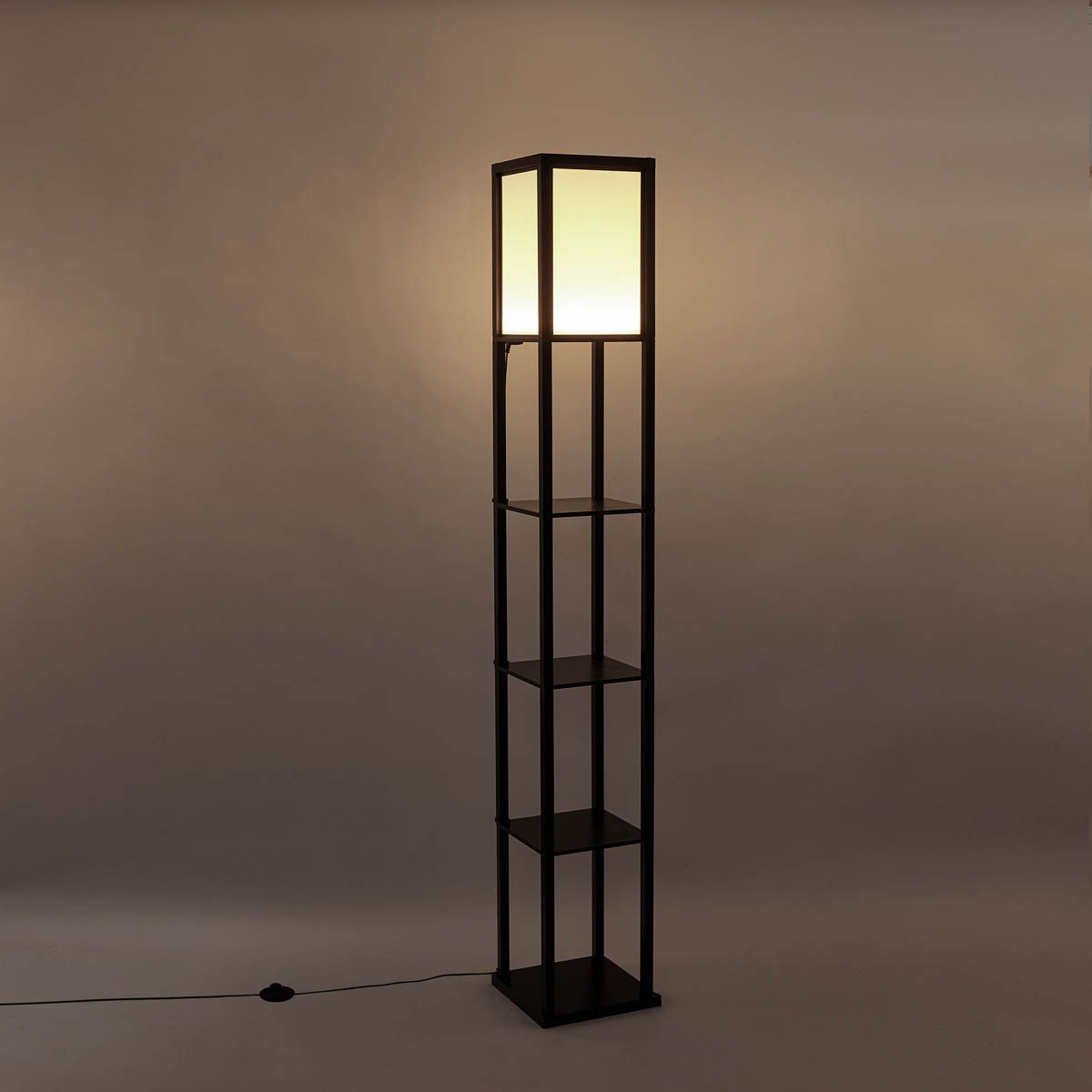 Design vloerlamp zwart met wit incl. LED - Nea
