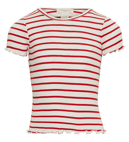 Minimalisma T-Shirt - Blume - Seide/Baumwolle - Poppy Streifen