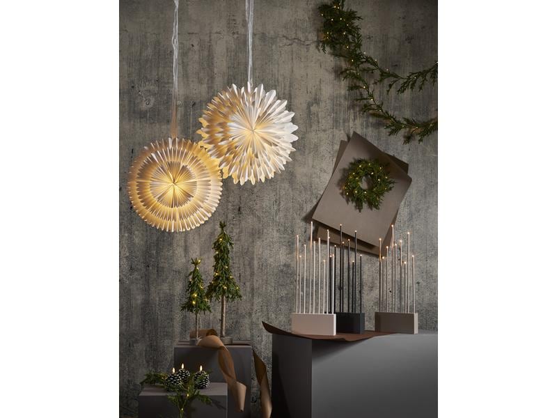 Star Trading Kranz Lummer, 38 cm, Grün Künstlicher Kranz mit Licht
