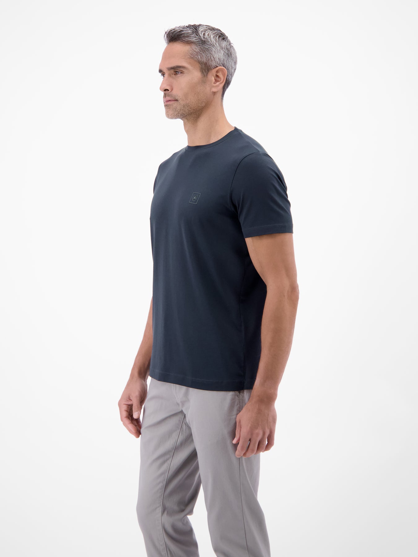 Basic T-Shirt mit LERROS Logo-Print
