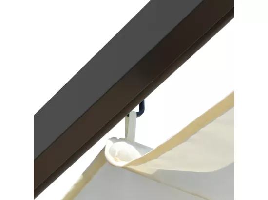 Pergola avec toit rétractable Blanc crème 3 x 3 m Acier