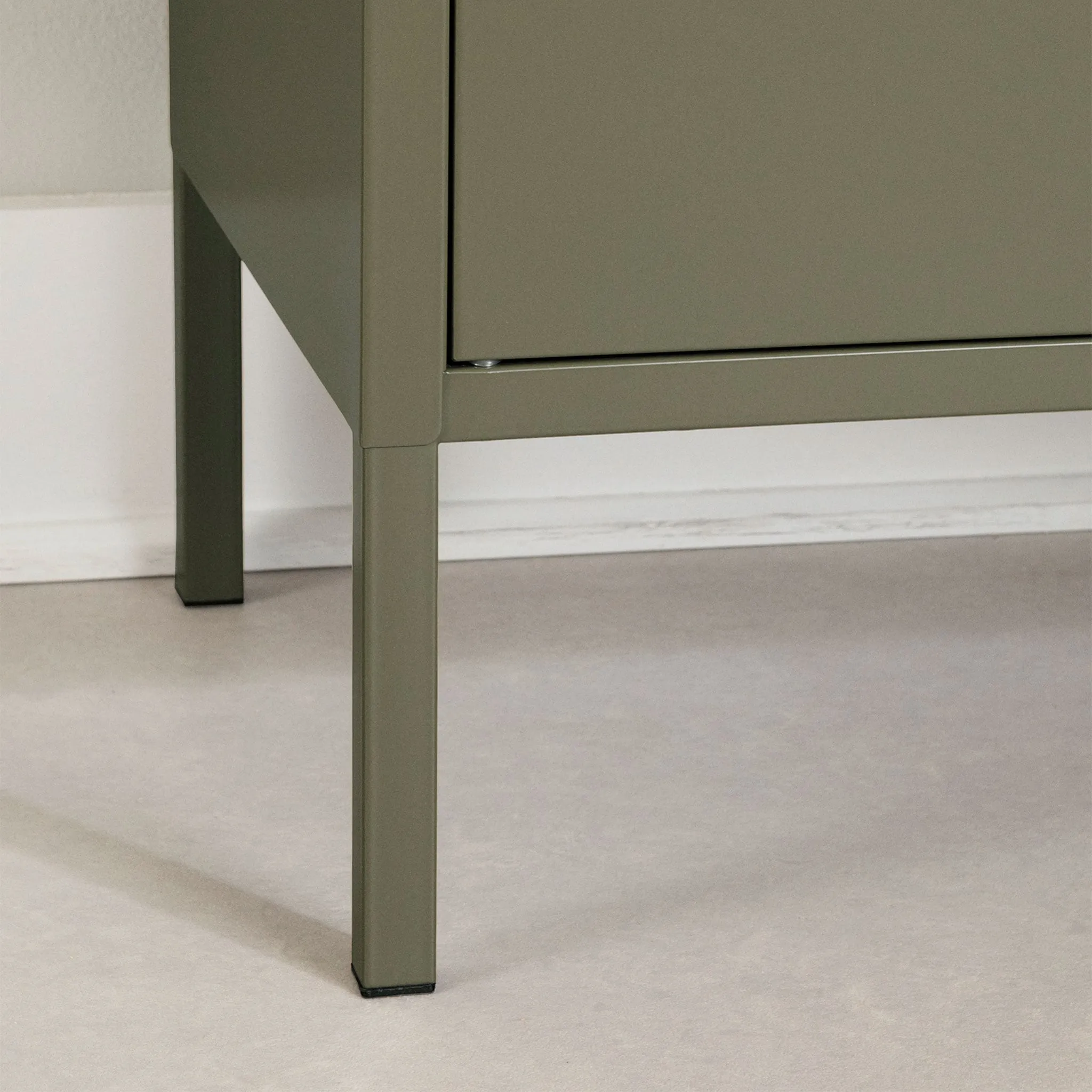 South Shore Meuble de rangement avec 2 portes en métal - Crea Vert olive