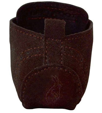 Petit La Busch Leder-Krabbelschuhe - Chocolate