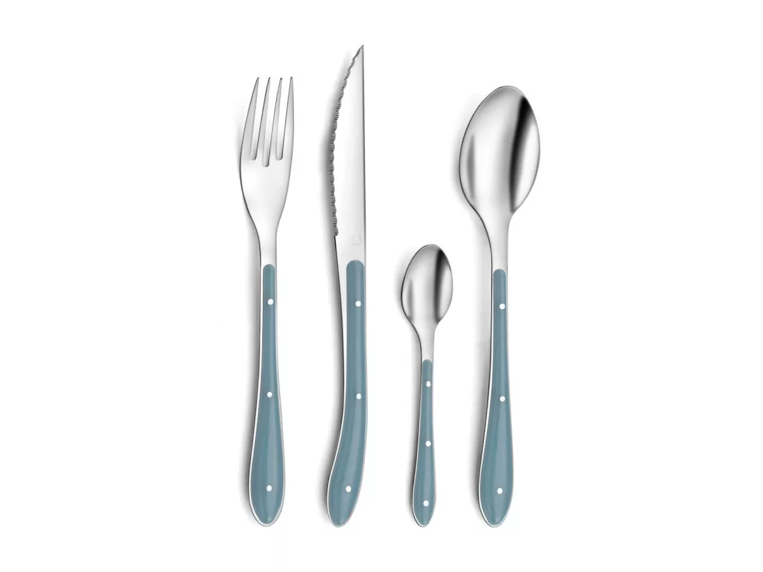 Bistro 1-2-3 - Ménagère 24 pièces Bleu denim