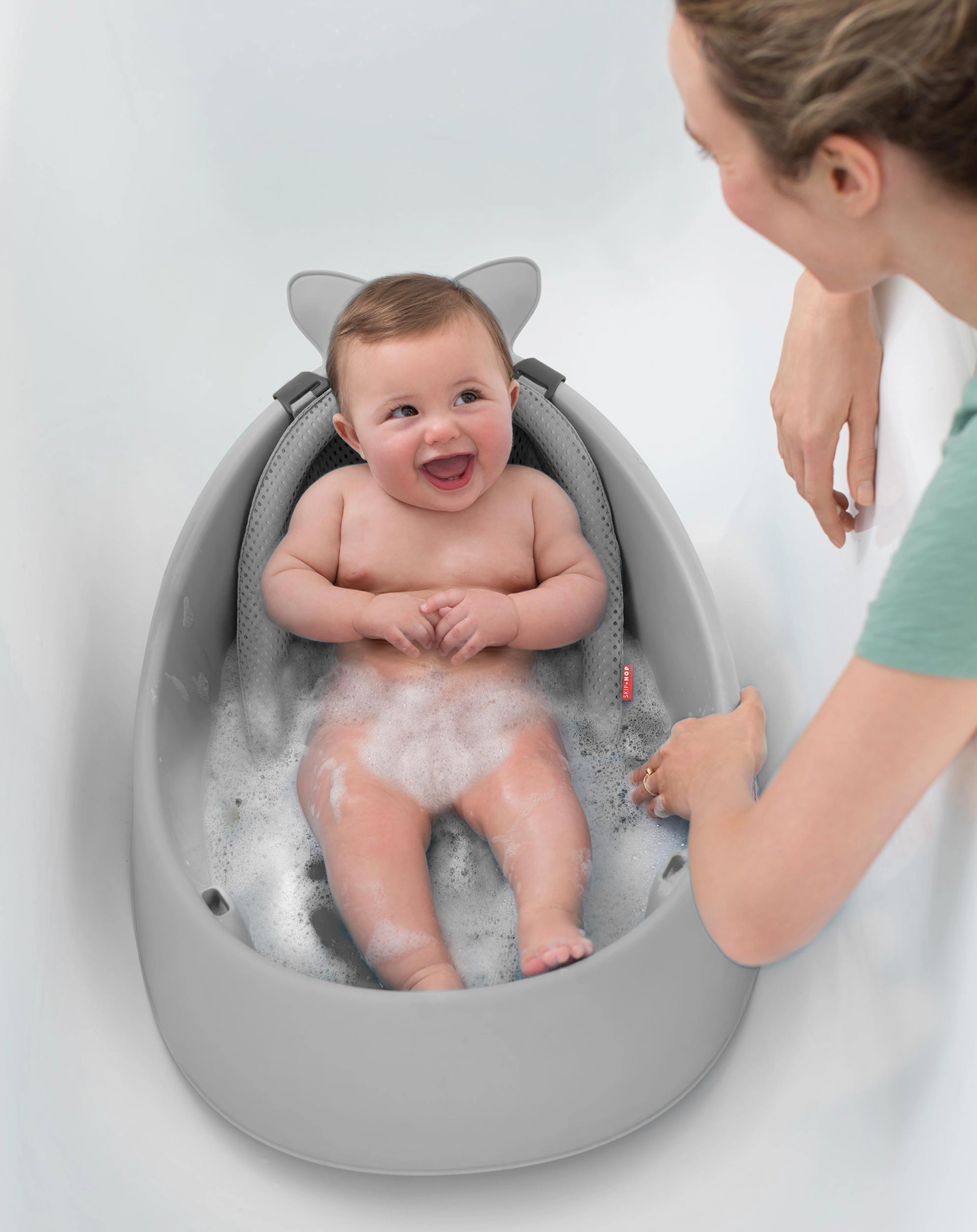 Badewanne MOBY mit 3 Stufen in grau