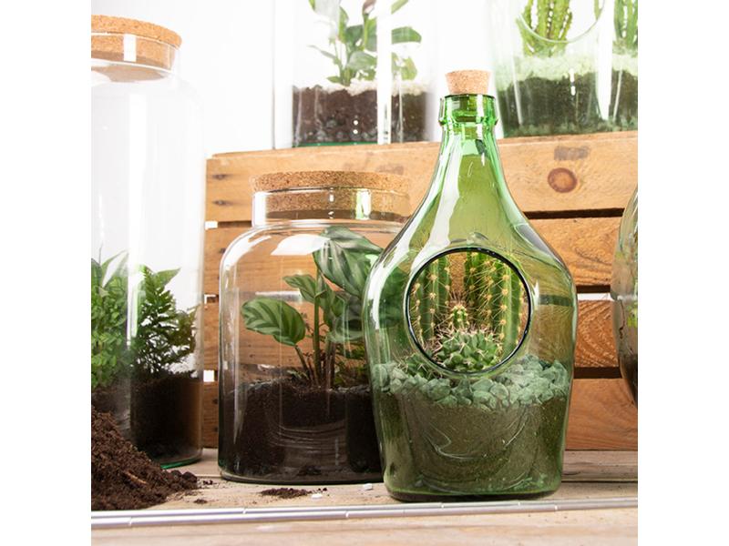 Esschert Design Terrarium-Flasche S, 18.5 x 26.3 cm Pflanzen-Terrarium Flasche