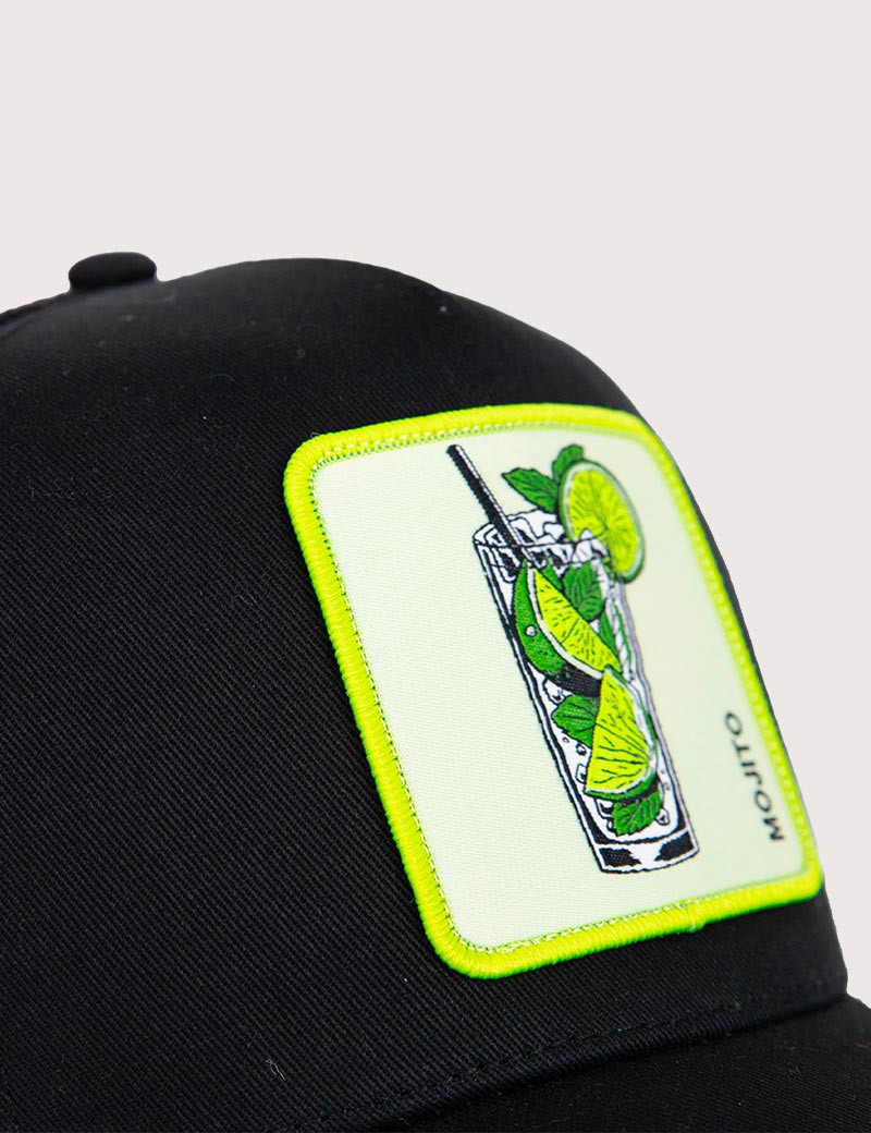 CAPSLAB CASQUETTE TRUCKER LOGO MOJITO NOIR