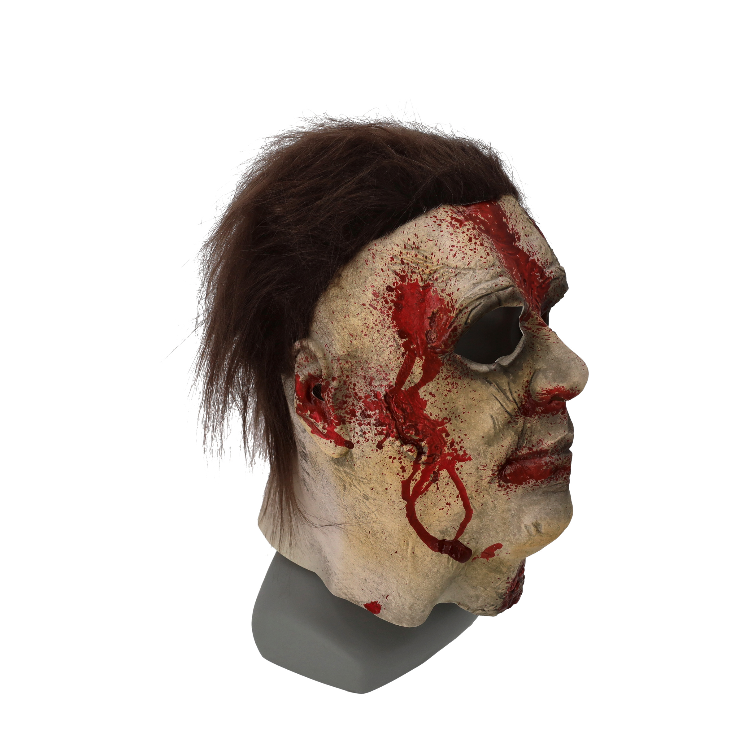 Latex Grusel Maske Halloween Gesichtsmaske Kostüm Zubehör Motto Party Accessoire Fasnachts Foto Requisite - Blutiger Michael Myers