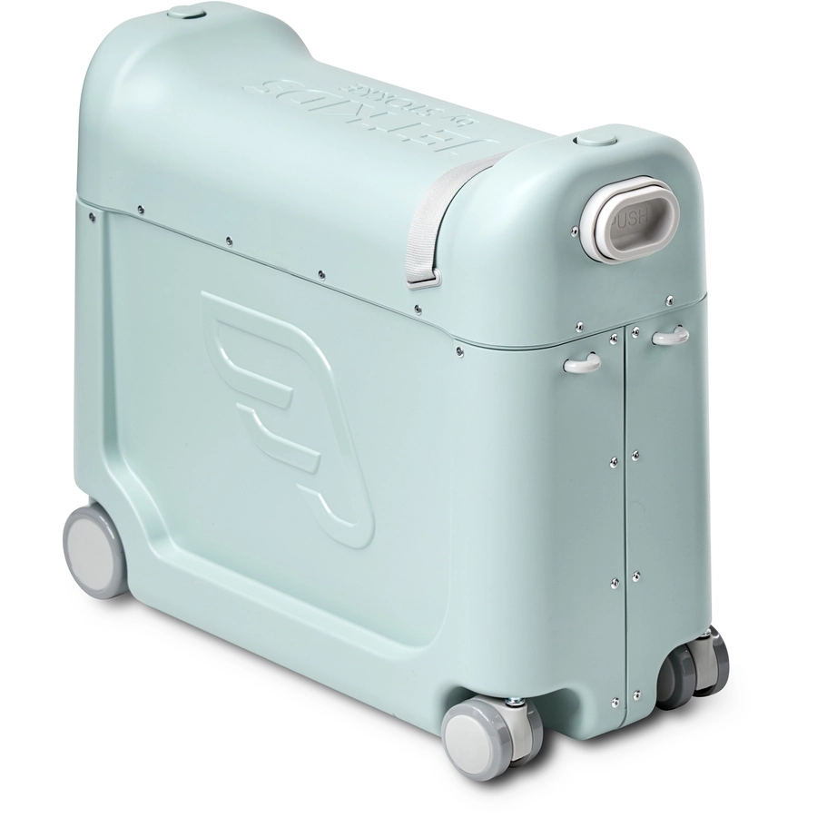JETKIDS™ BY STOKKE® Aufsitzkoffer BedBox™ Green Aurora und Matratze CloudSleeper™ weiß