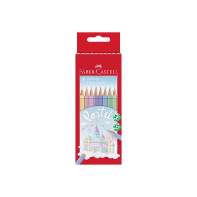 Faber-Castell - 10 Crayons de couleur - couleurs pastel