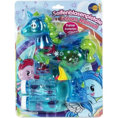 Fun Trading Seifenblasenpistole Einhorn, 1 Stück, 2-fach sortiert