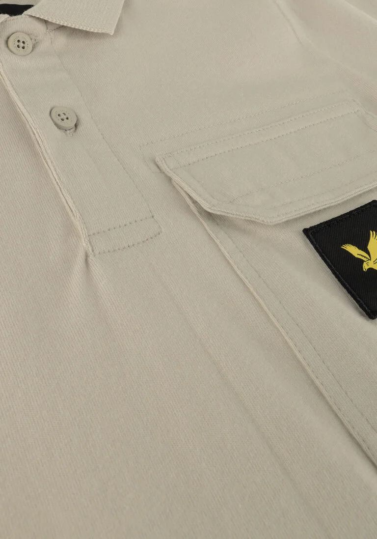 LYLE & SCOTT lichtgrijze lyle & scott polo jersey pocket polo