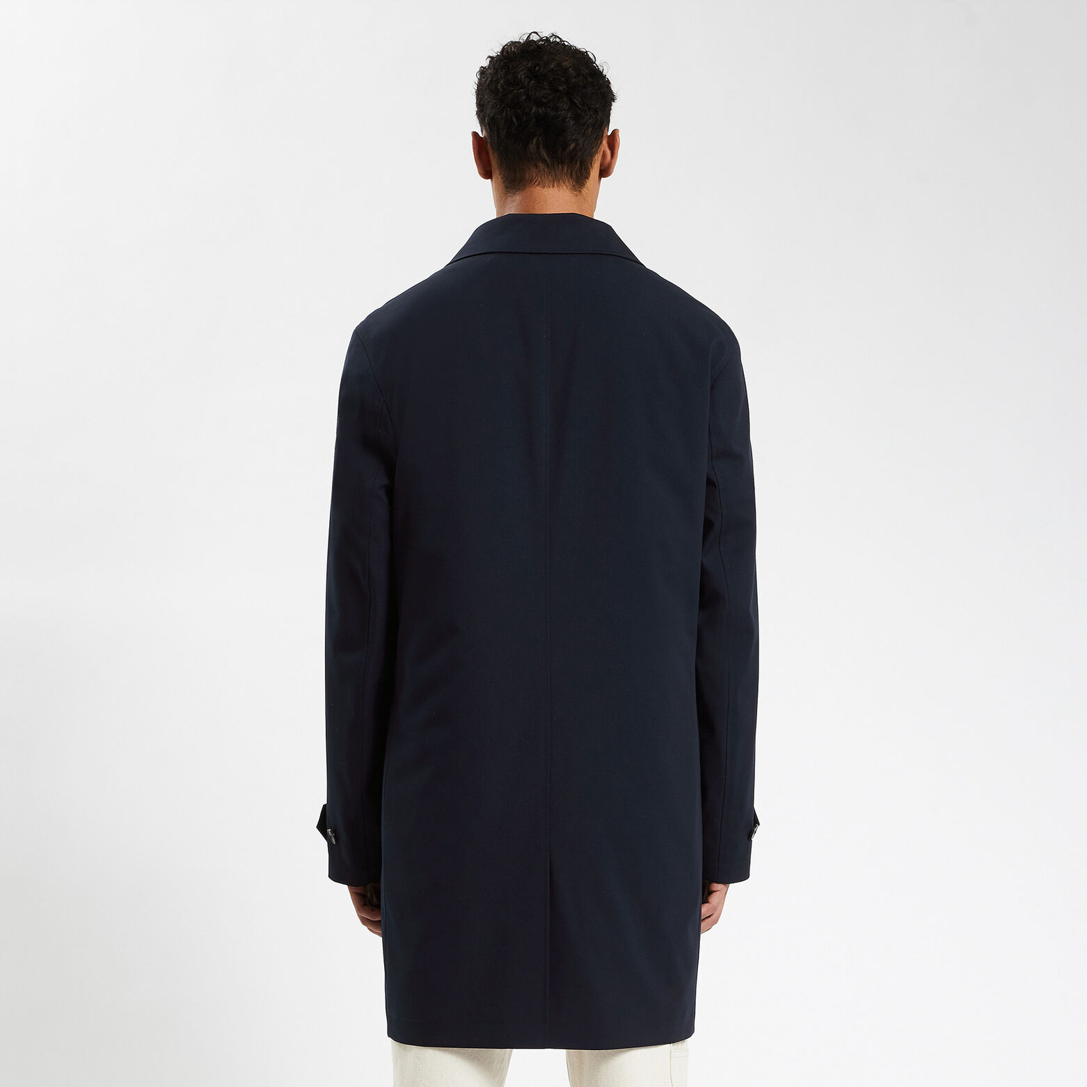 Trench col chemise avec doublure amovible Bleu foncé