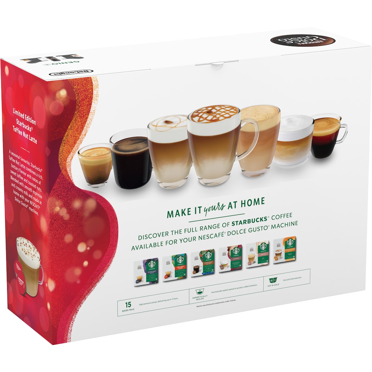 Nescafé Dolce Gusto Genio S kapselmaskin Starbucks-pakke