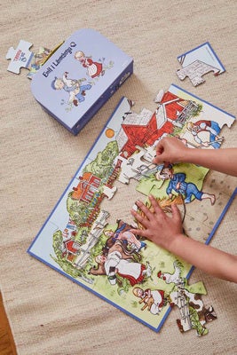 Barbo Toys Emil Fra Lønneberget Koffert med Et Puslespill 24 Brikker