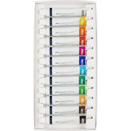 Faber-Castell Acrylfarbe 12er Kartonetui