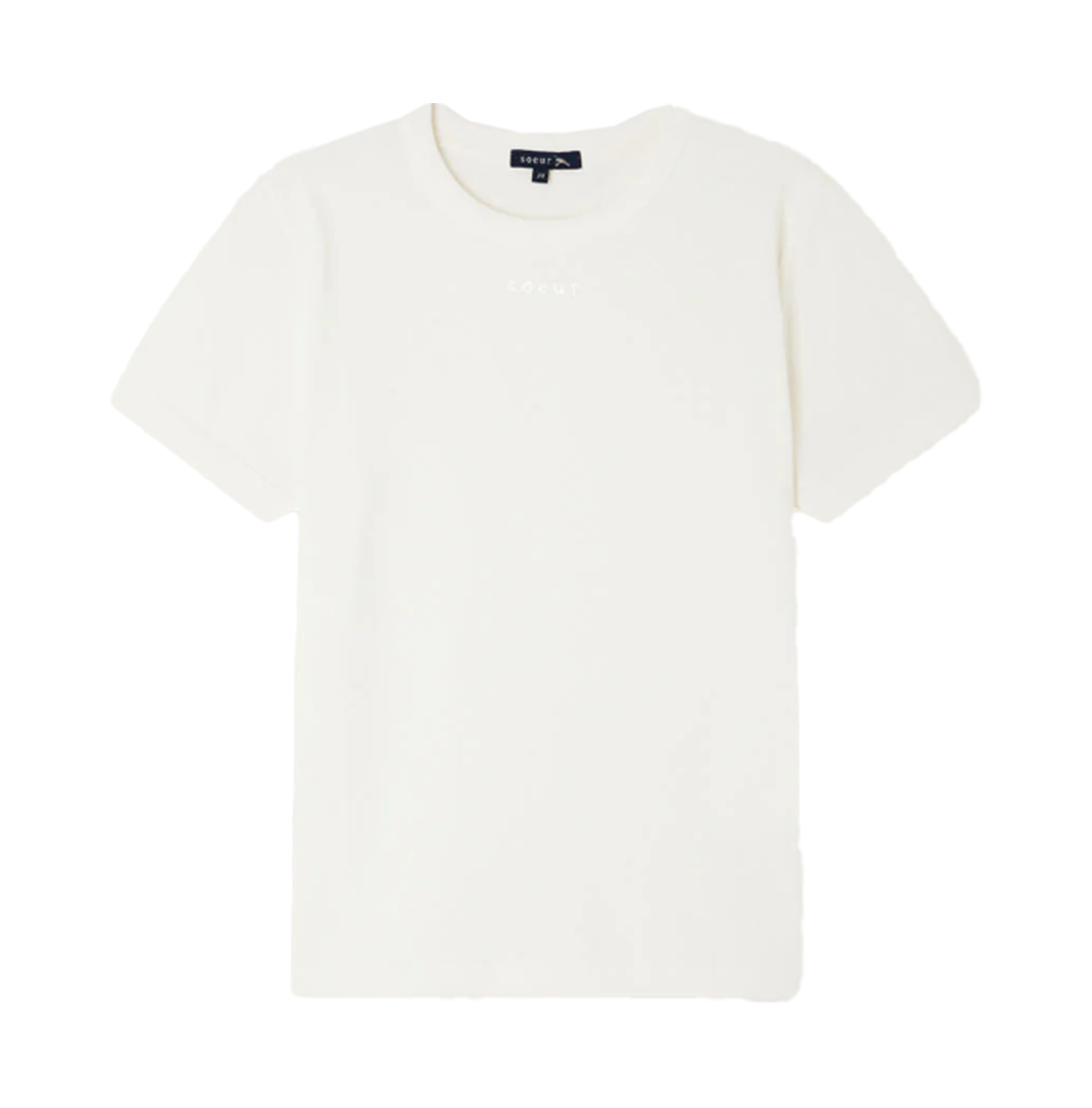 ARISTIDE - Tee-shirt droit col rond en coton bio | Blanc