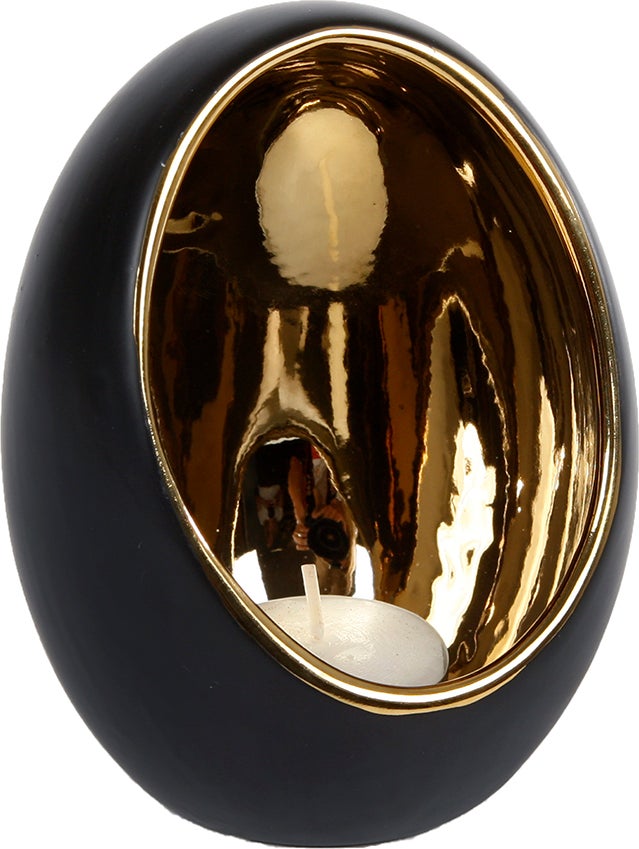 Waxinelichthouder Pim goud D 11,5 H 15 cm