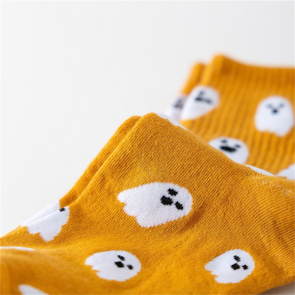 (6 Paar) Unisex Socken Halloween Fashion Strümpfe Füsslinge (One Size) - Geister