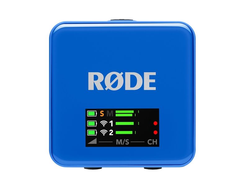 Rode Wireless GO Gen 3 Blau Kompaktes drahtloses 2-Kanal Mikrofonsystem