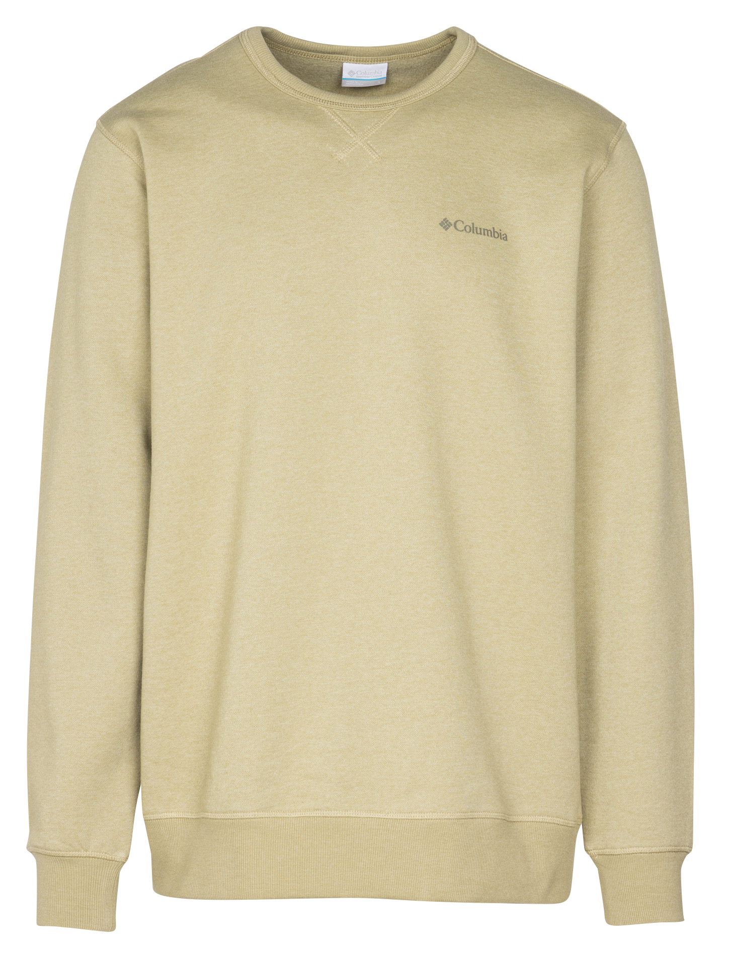 M Columbia(TM) Logo Fleece Crew - Sweat col rond regular-fit sérigraphié en coton mélangé| Beige