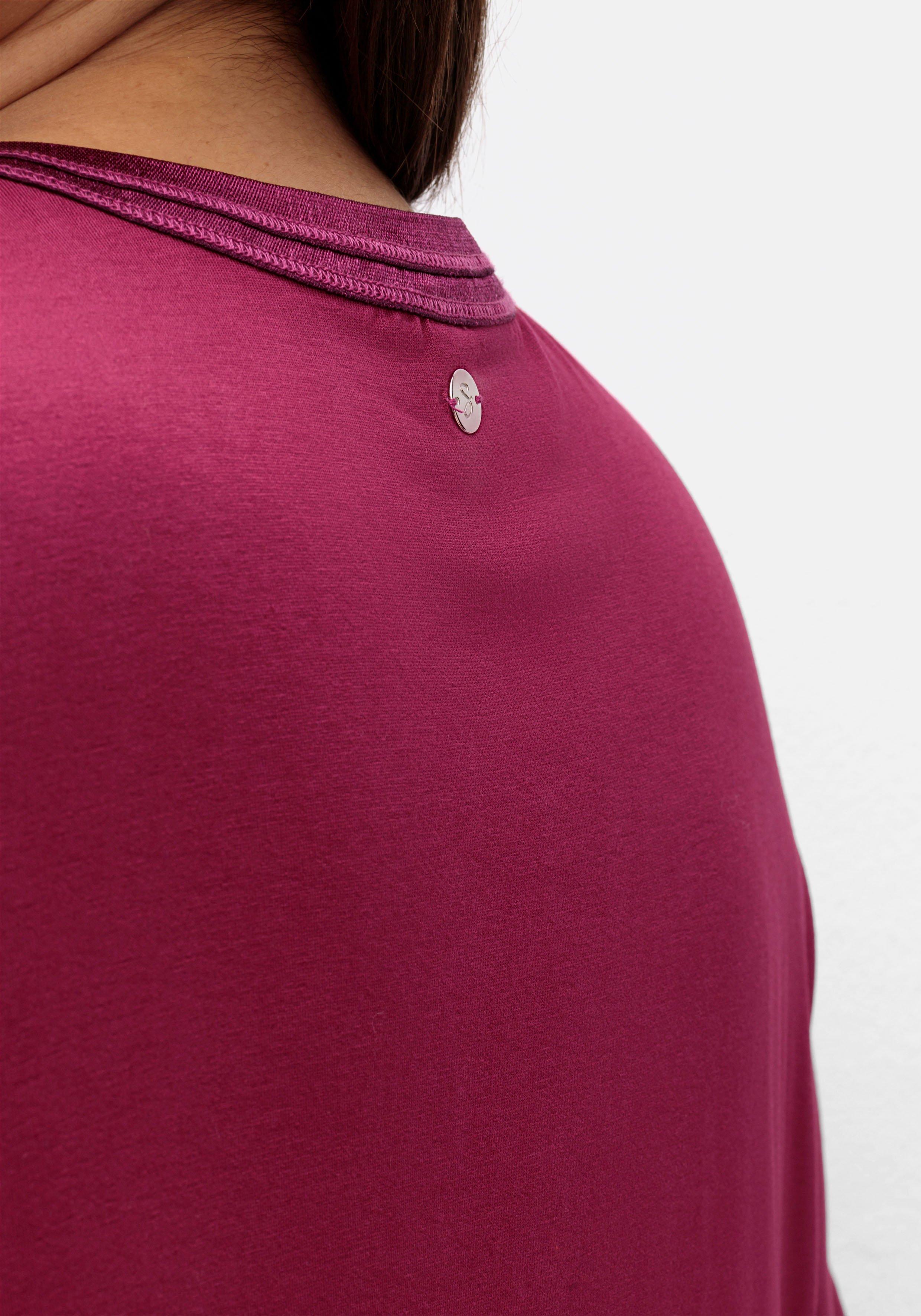 Shirt in A-Linie mit dekorativer Blende, aus Viskose-Jersey