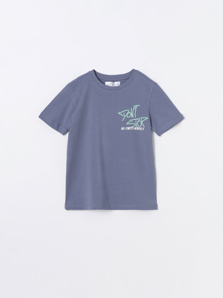 Pacote com 6 camisetas de manga curta estampadas - Cor Areia
