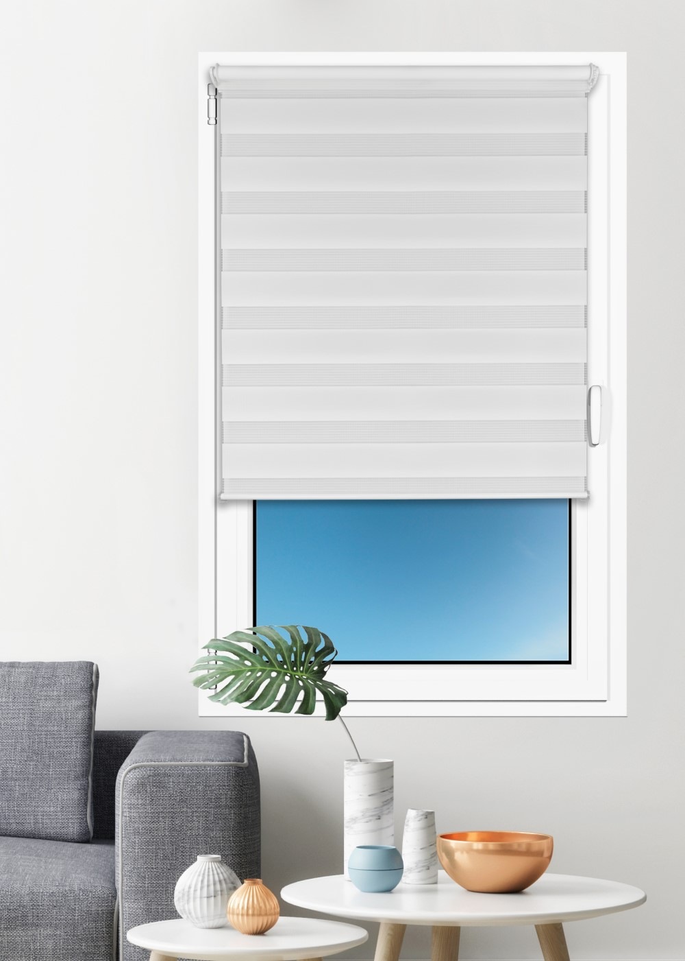 Kutti Doppelrollo »Sola« Lichtschutz ohne Bohren freihängend DUO-Rollo, Fixmass, mit Klemmträger, blickdicht, Sichtschutz