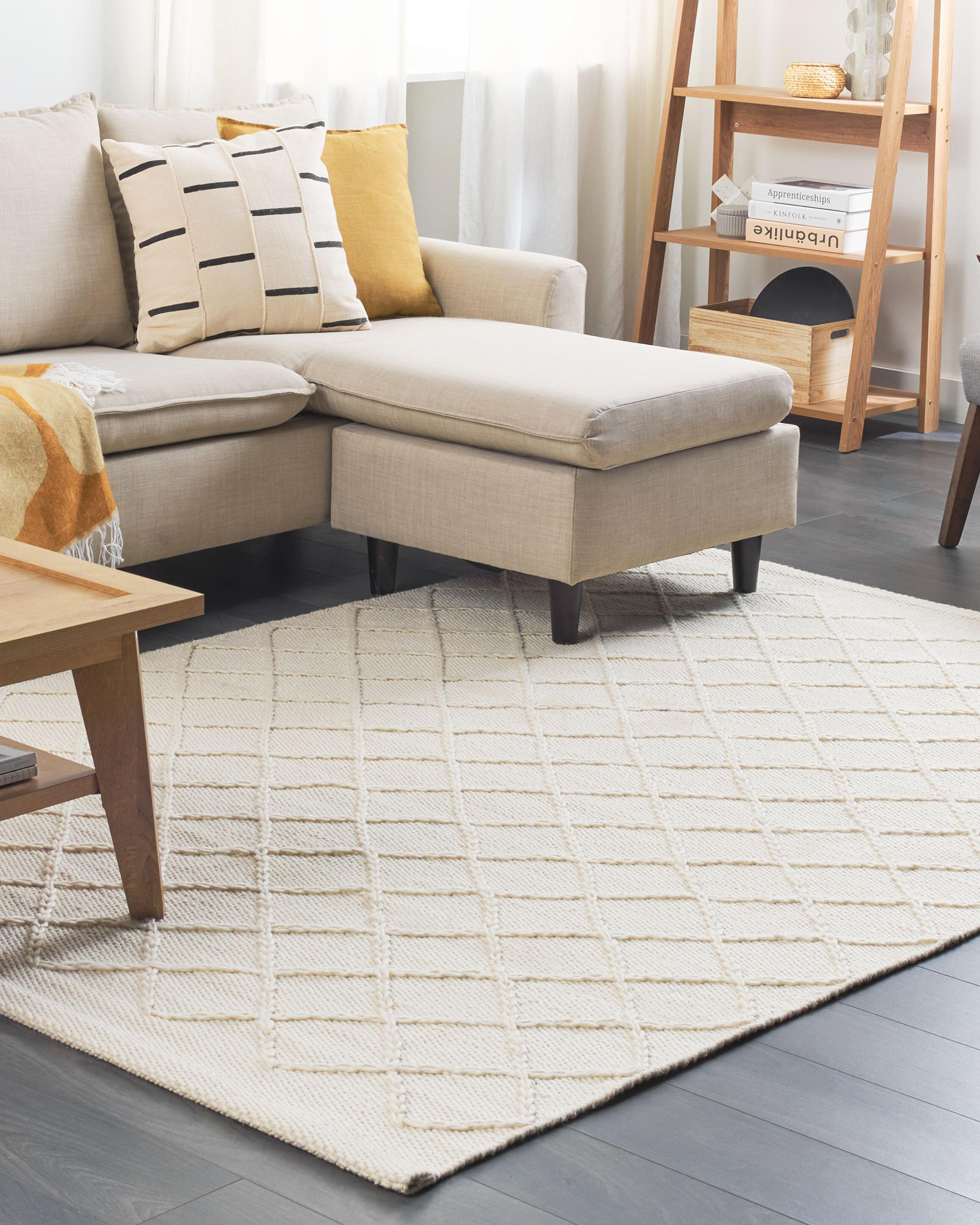 Vloerkleed ELLEK Wit 160 x 230 cm Wol