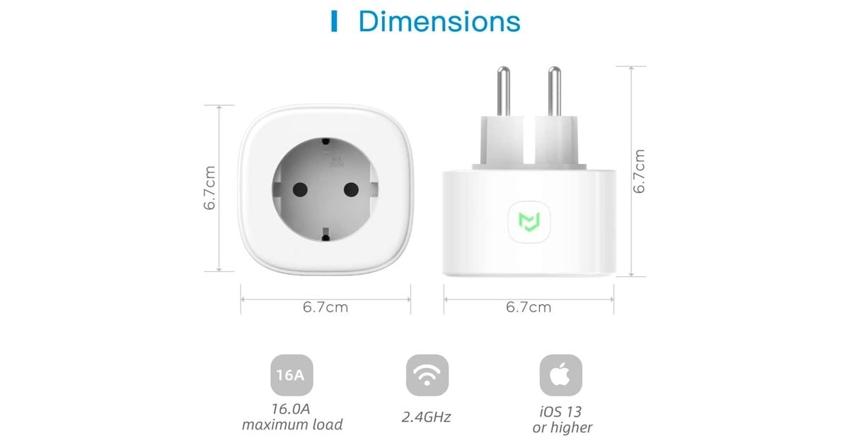 MEROSSMSS210 Smart Wi-Fi stopcontact schakel stekkerdoos  (Wit)