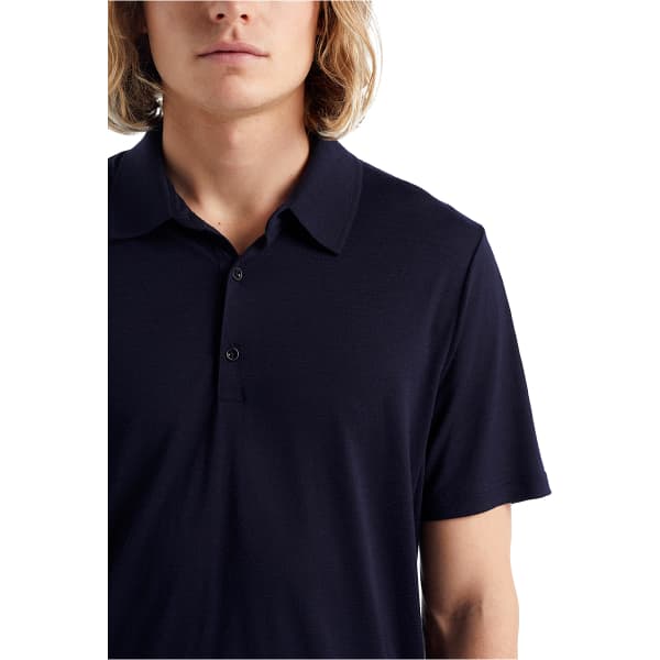 Polo randonnée ICEBREAKER M TECH LITE II SS POLO MIDNIGHT NAVY
