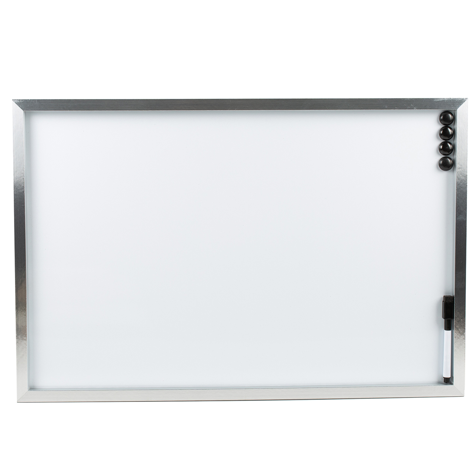 Whiteboard - Magnet-Schreibtafel - weiß-silber - 60x40 cm