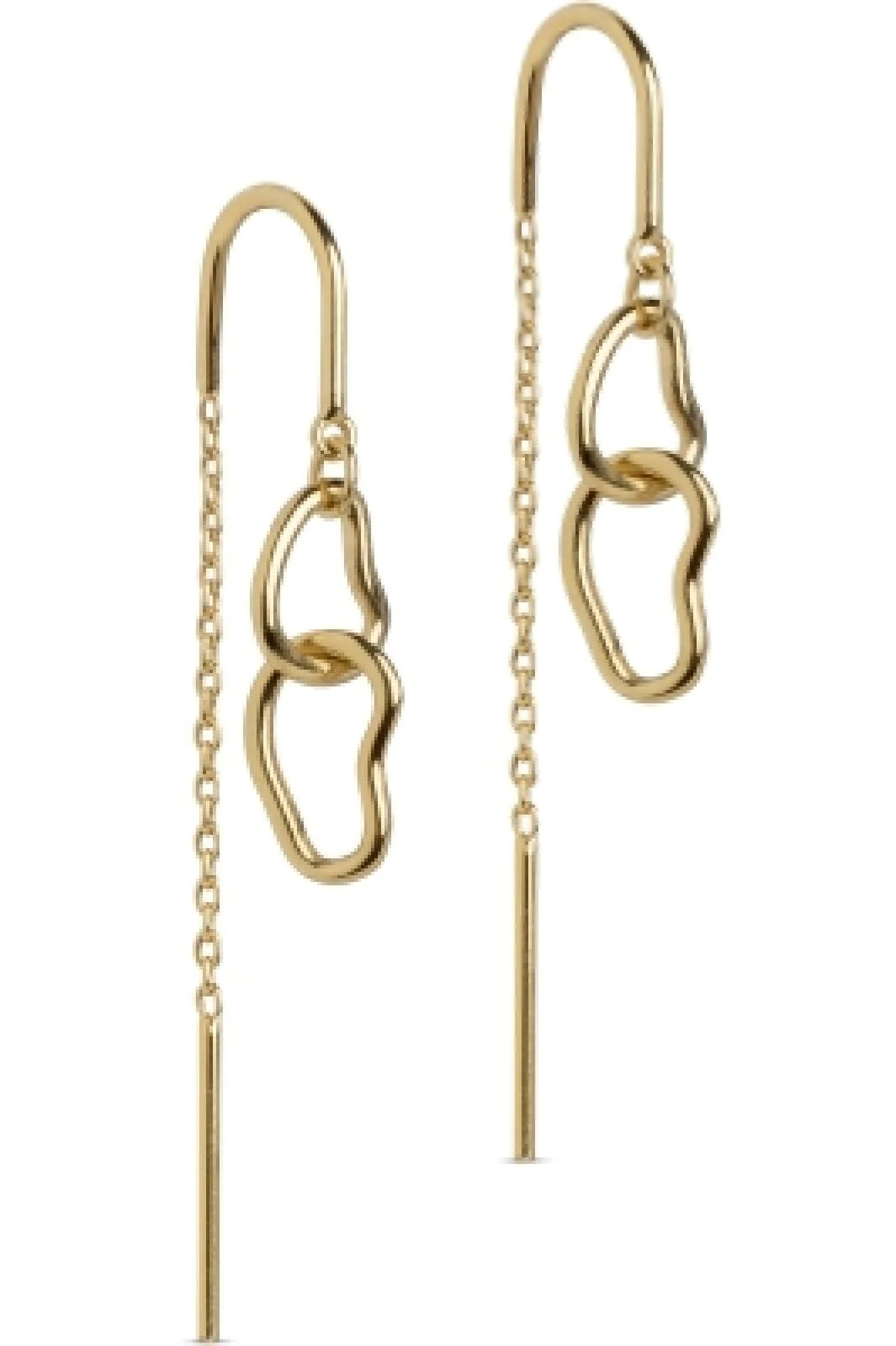 Enamel Copenhagen Earring, Organic Double Circle