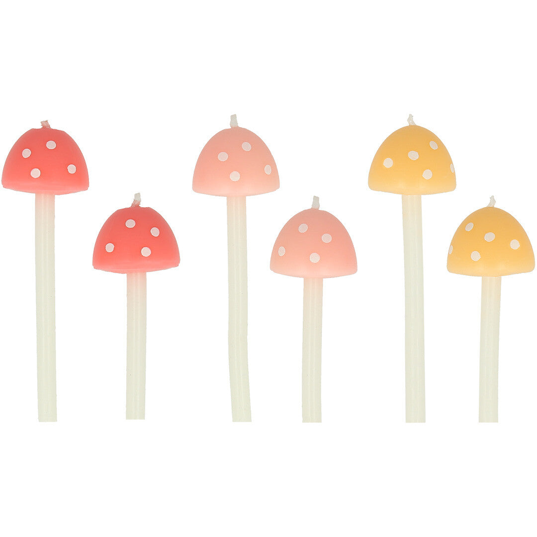 Meri meri feestkaarsjes paddenstoelen - 6st